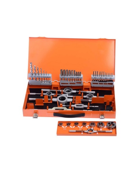 КОМПЛЕКТ МЕТЧИЦИ И ПЛАШКИ HSS-G M3-M12 44части 
