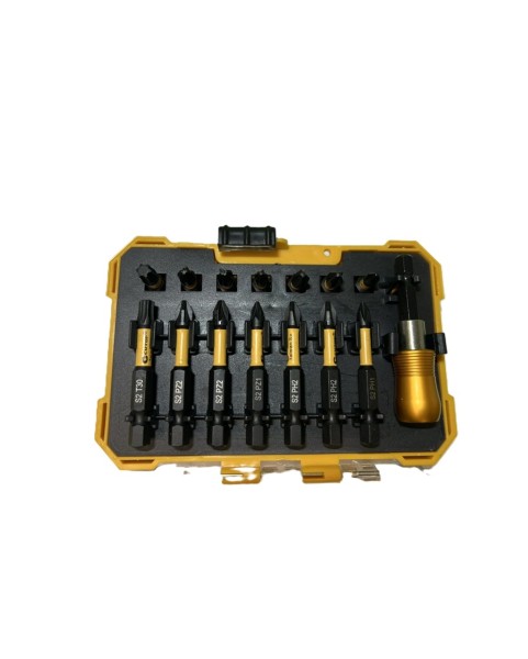 КОМПЛЕКТ НАКРАЙНИЦИ 1/4" УДАРНИ (ЧЕРНИ) 15части