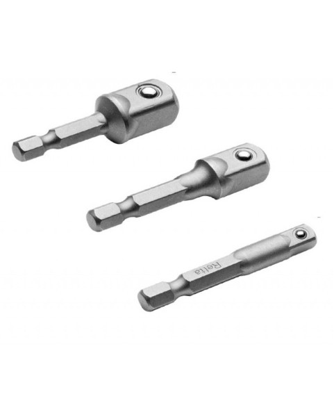 КОМПЛЕКТ ПРЕХОДНИЦИ L50 1/4" МЪЖКО - МЪЖКО 1/4" 3/8" 1/2" 