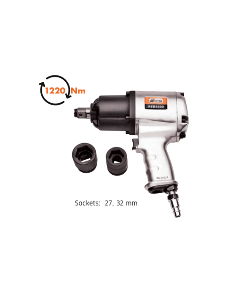ПНЕВМАТИЧЕН ГАЙКОВЕРТ 3/4", 1220 Nm  4,8 kg