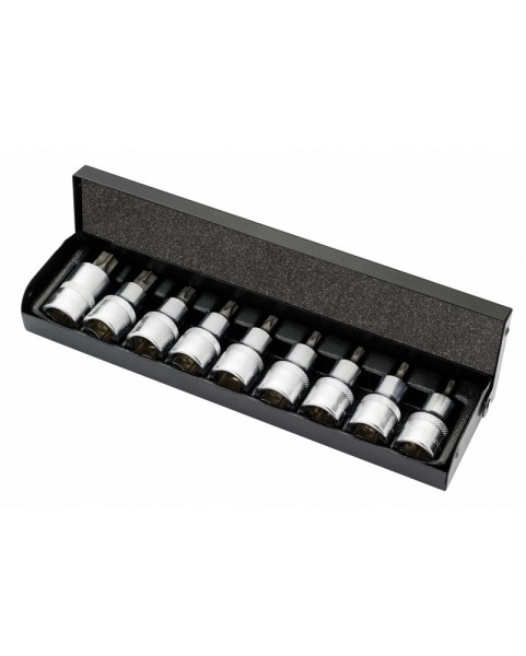 КОМПЛЕКТ ВЛОЖКИ 1/2" С НАКРАЙНИК ТОРКС  9части ТХ20-ТХ60