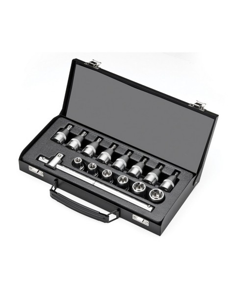 КОМПЛЕКТ ВЛОЖКИ 1/2" ТОРКС, Е-15 части, ТХ20-ТХ50, Е12-Е24