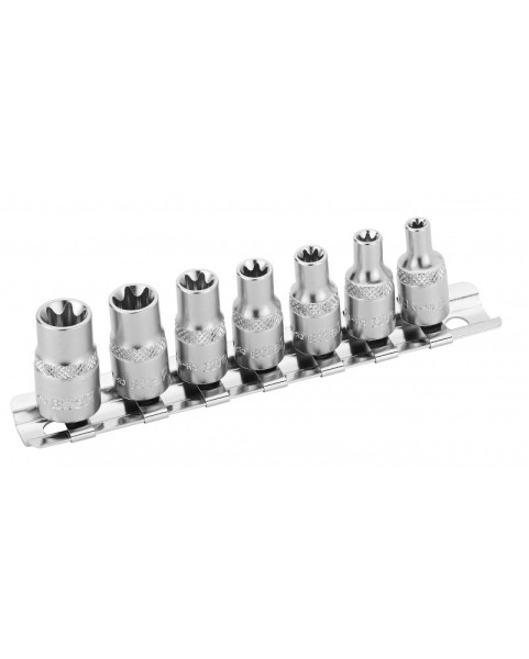 КОМПЛЕКТ ВЛОЖКИ 1/4", Е-ФОРМА, КЪСИ, Е4-Е11, 7части